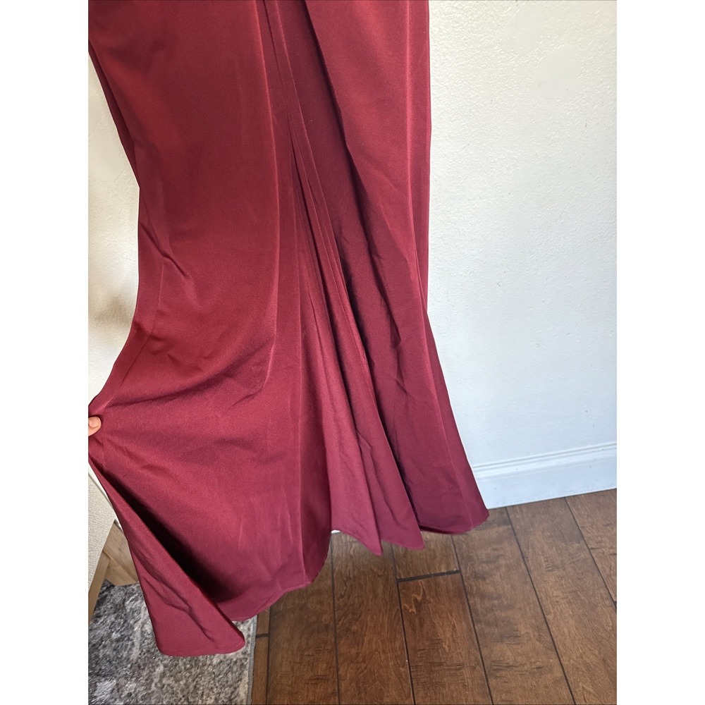 Cinderella‎ Divine V-Neck Ruched Mermaid Evening HOCO Gown Red Apple size 6 - Picture 8 of 16